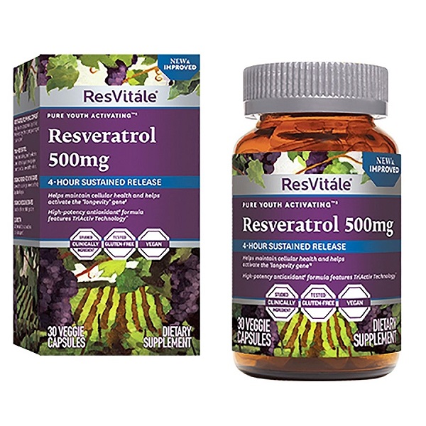 Resveratrol 500 mg, 30 capsule, ResVitale