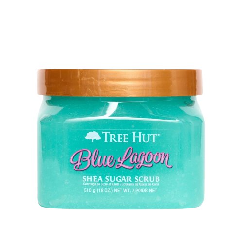 Scrub pentru corp Shea Sugar, Blue Lagoon, 510 g, Tree Hut