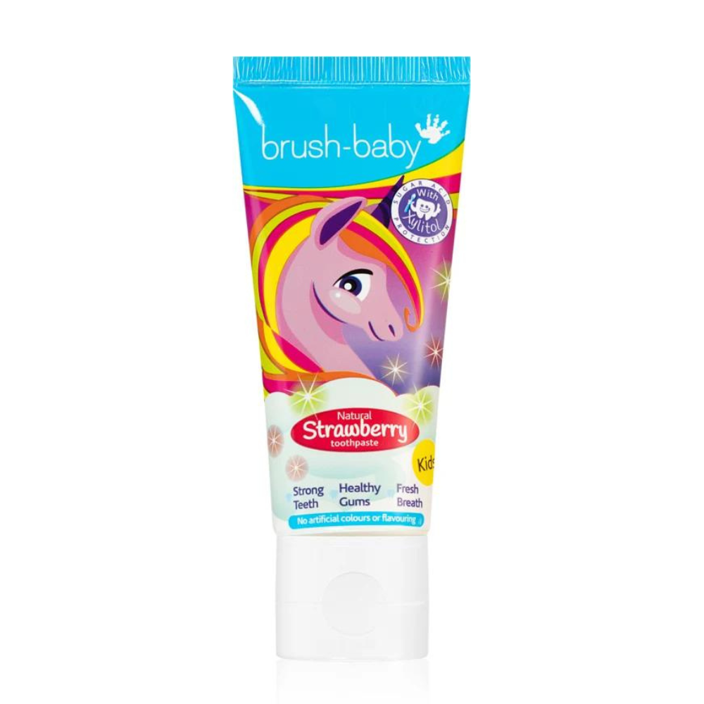 Pasta de dinti cu capsuni pentru copii Unicorn, 3 - 6 ani, 50 ml, Brush Baby