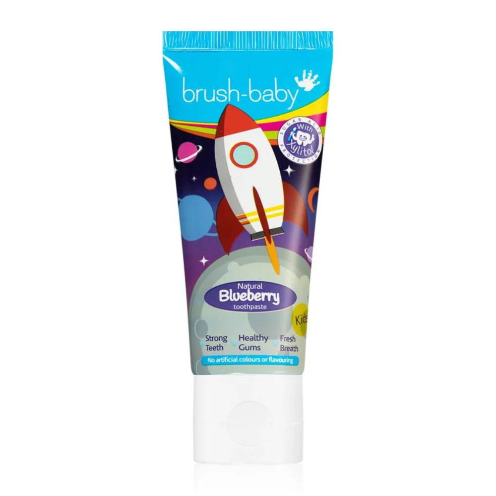 Pasta de dinti cu afine pentru copii Racheta, 3-6 ani, 50 ml, Brush Baby