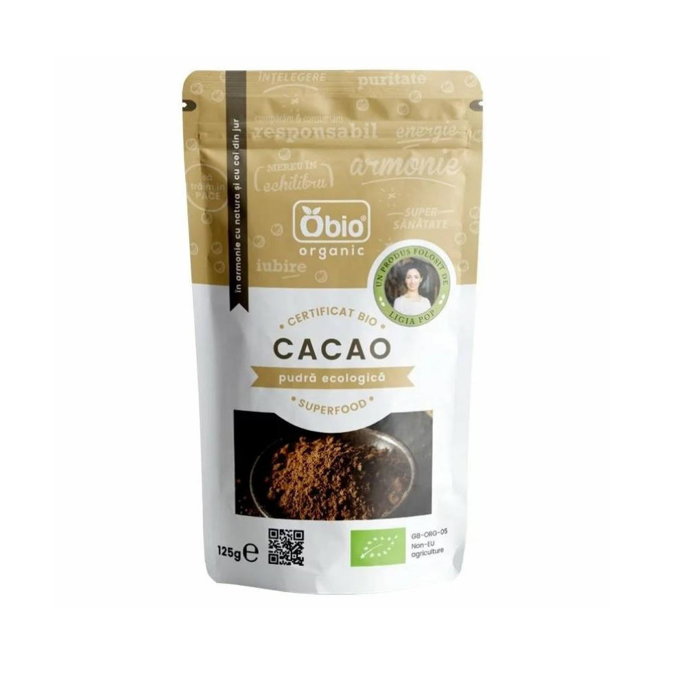 Cacao pudra ecologica, 125 g, Obio