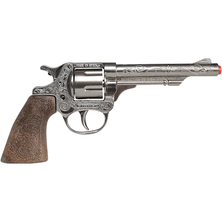 Revolver din plastic Cowboy cu capse, Otel, + 3 ani, Gonher