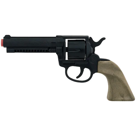 Revolver din plastic Cowboy cu capse, Negru, + 3 ani, Gonher