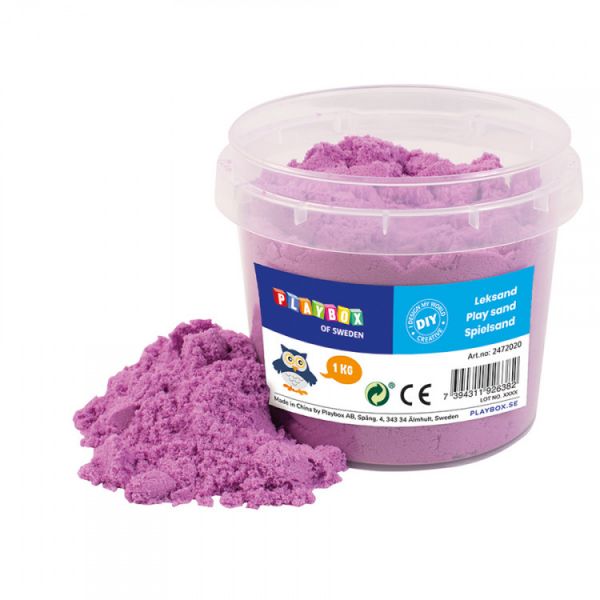 Nisip kinetic Violet Play Sand, 3 ani+, 1 kg, Playbox