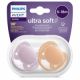 Suzete Ultra Soft Philips Avent, 6-18 luni, 2 bucati, Roz si Portocaliu, SCF091/33, Philips 590640
