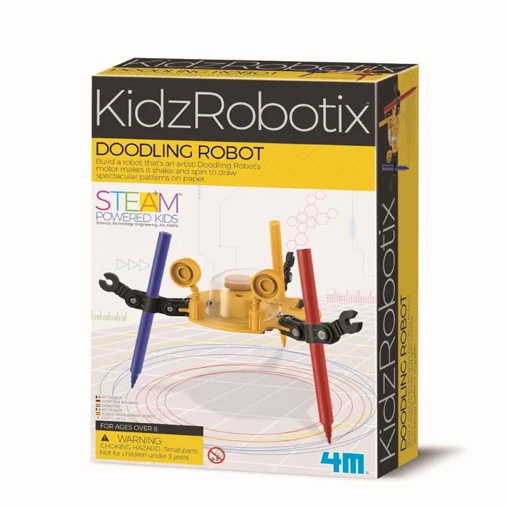 Kit constructie robot Doodling Robot Kidz Robotix, 8+ ani, 4M