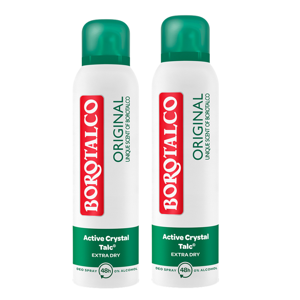 Pachet Avantajos Deodorant spray Original, 2 x 150 ml, Borotalco