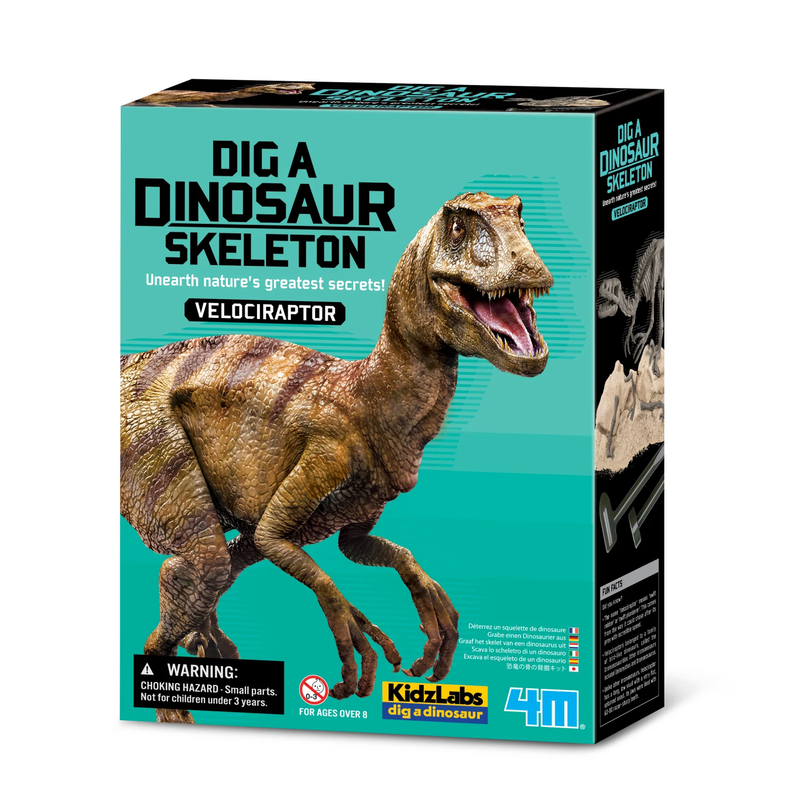 Set educativ Sapa si descopera Dinozauri Velociraptor, 8+ ani, 4M