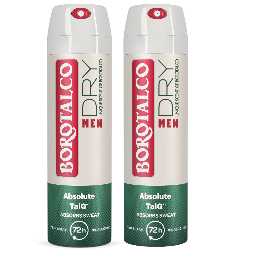 Pachet Avantajos deodorant spray pentru barbati Original, 2 x 150 ml, Borotalco