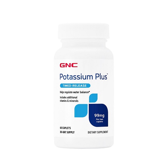 Potasiu Plus, 99 mg, 60 tablete, GNC