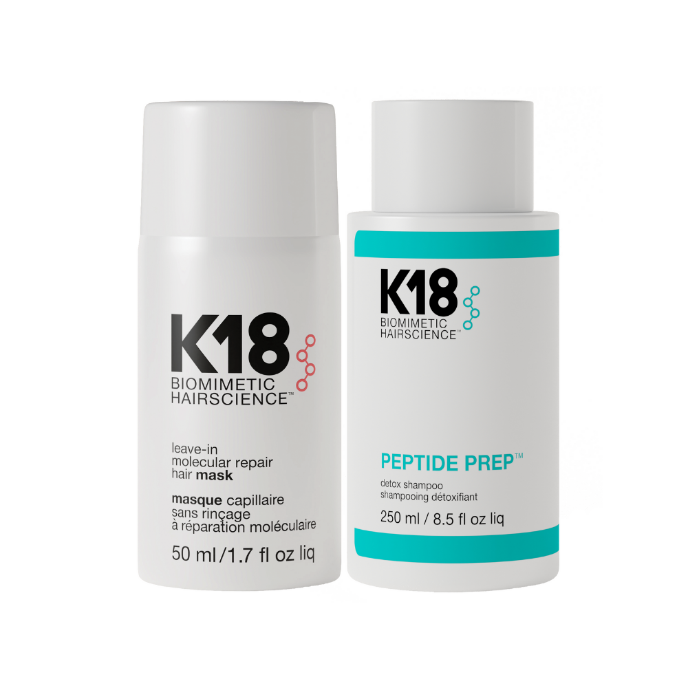 Pachet Sampon Peptide Prep Detox + Masca par, 250 ml+50 ml, K18