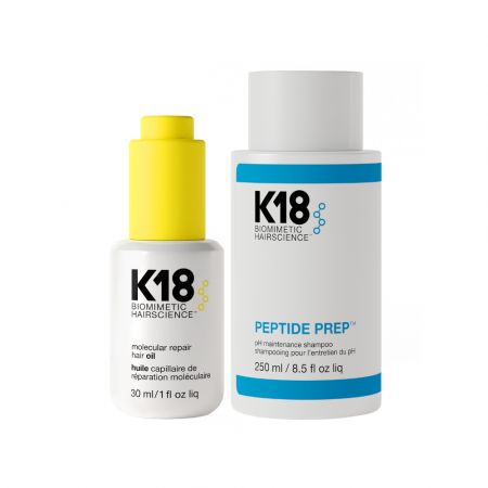 Pachet Sampon Peptide Prep PH Maintenance + Ulei de par, 250 ml + 30 ml, K18