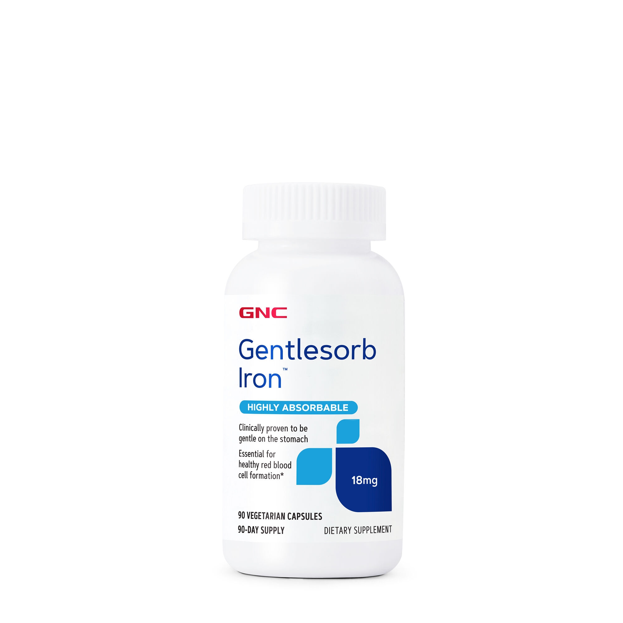 Fier cu absorbtie usoara, 18 mg, 90 capsule, GNC