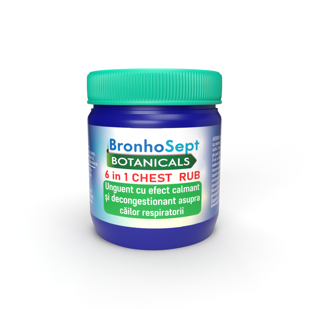 Unguent Chest Rub Decongestionant BronhoSept, 57 g, Justin Pharma