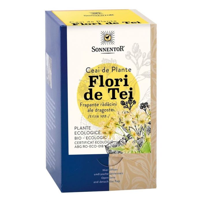 Ceai de plante Bio Flori de Tei, 18 pliculete, Sonnentor