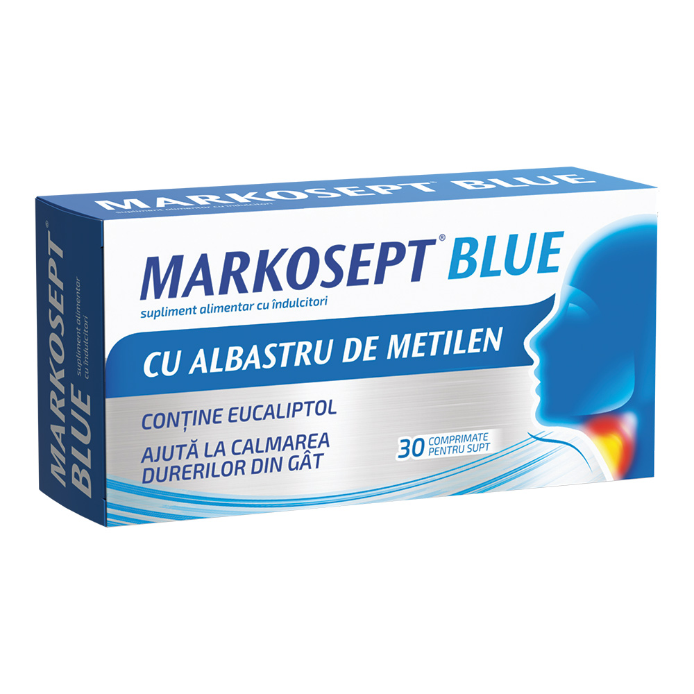 Markosept Blue, 30 comprimate, Fiterman Pharma