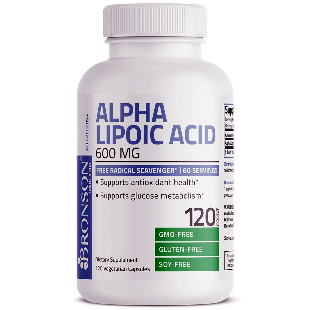 Acid Alpha Lipoic, 600 mg, 120 capsule, Bronson