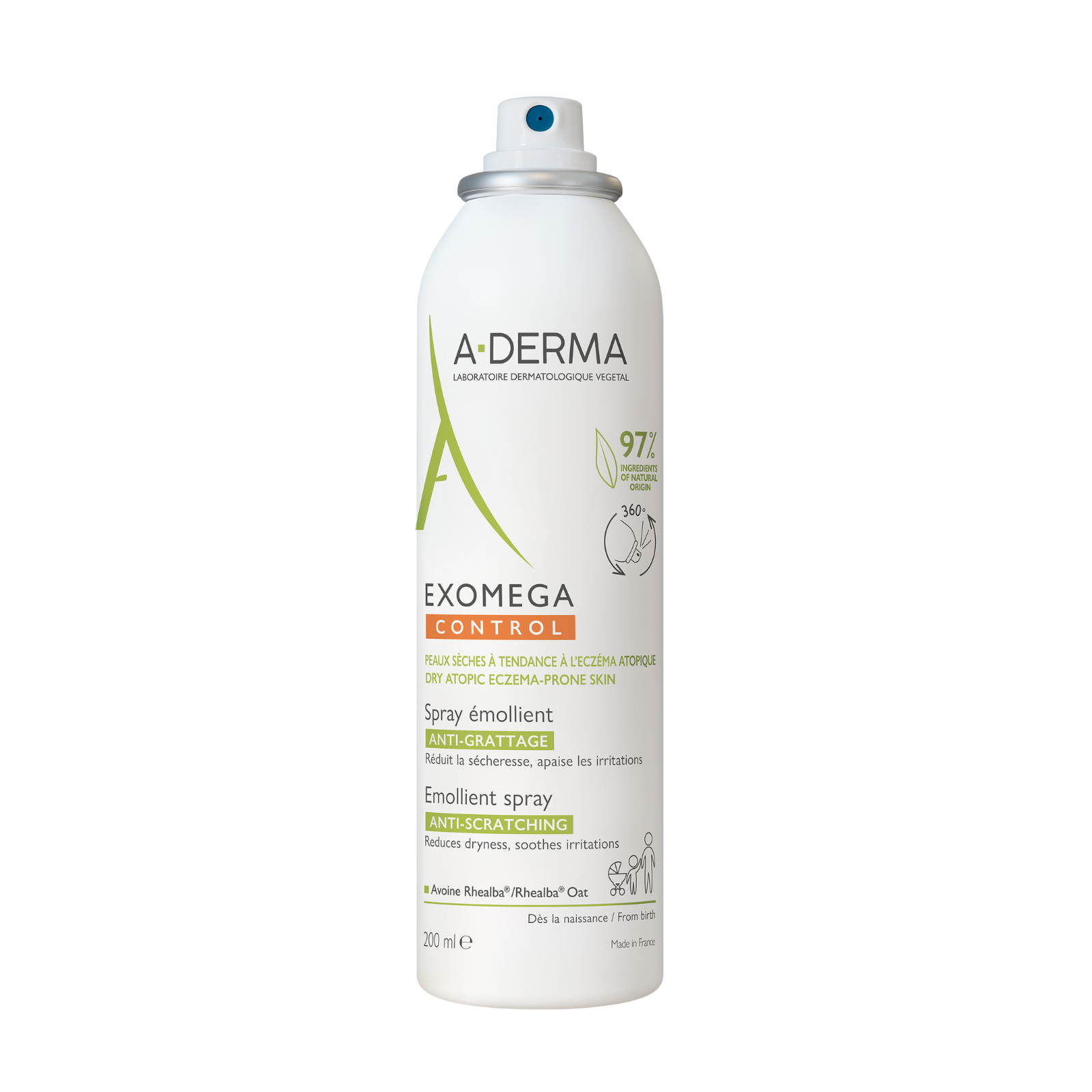 Spray emolient piele uscata cu tendinta atopica Exomega Control, 200 ml, A-Derma