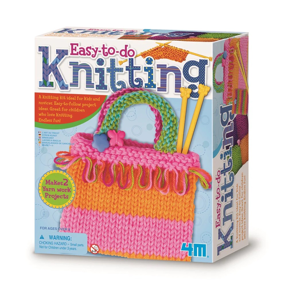 Kit de tricotat pentru copii usor de facut, 4M