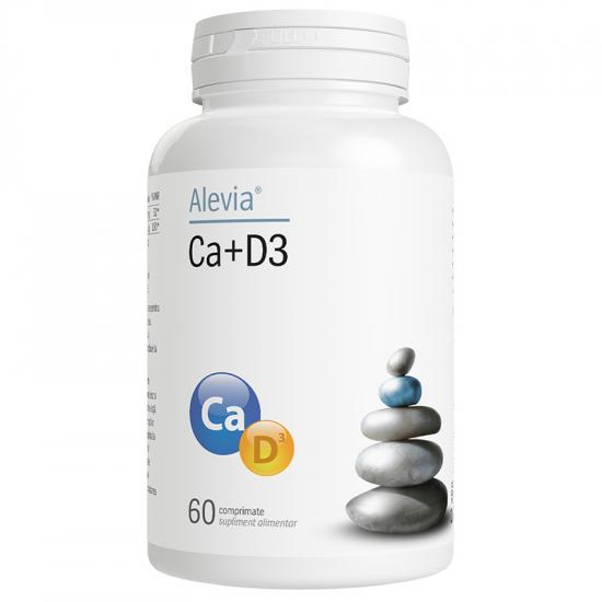 Calciu + Vitamina D3, 60 comprimate, Alevia