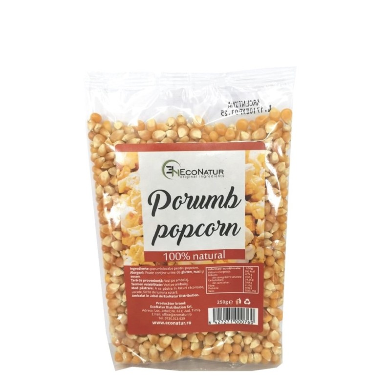 Porumb pentru popcorn, 250 g, EcoNatur