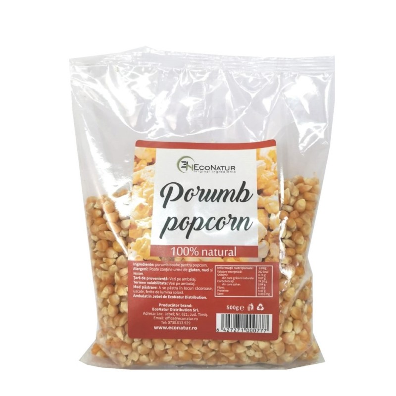 Porumb pentru popcorn, 500 g, EcoNatur