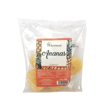 Ananas confiat, 250 g, Econatur