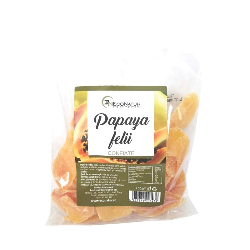 Papaya confiat, 250 g, EcoNatur