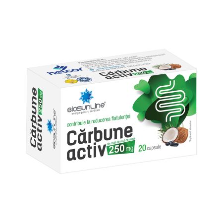 Carbune activ 250 mg, 20 capsule, BioSunLine
