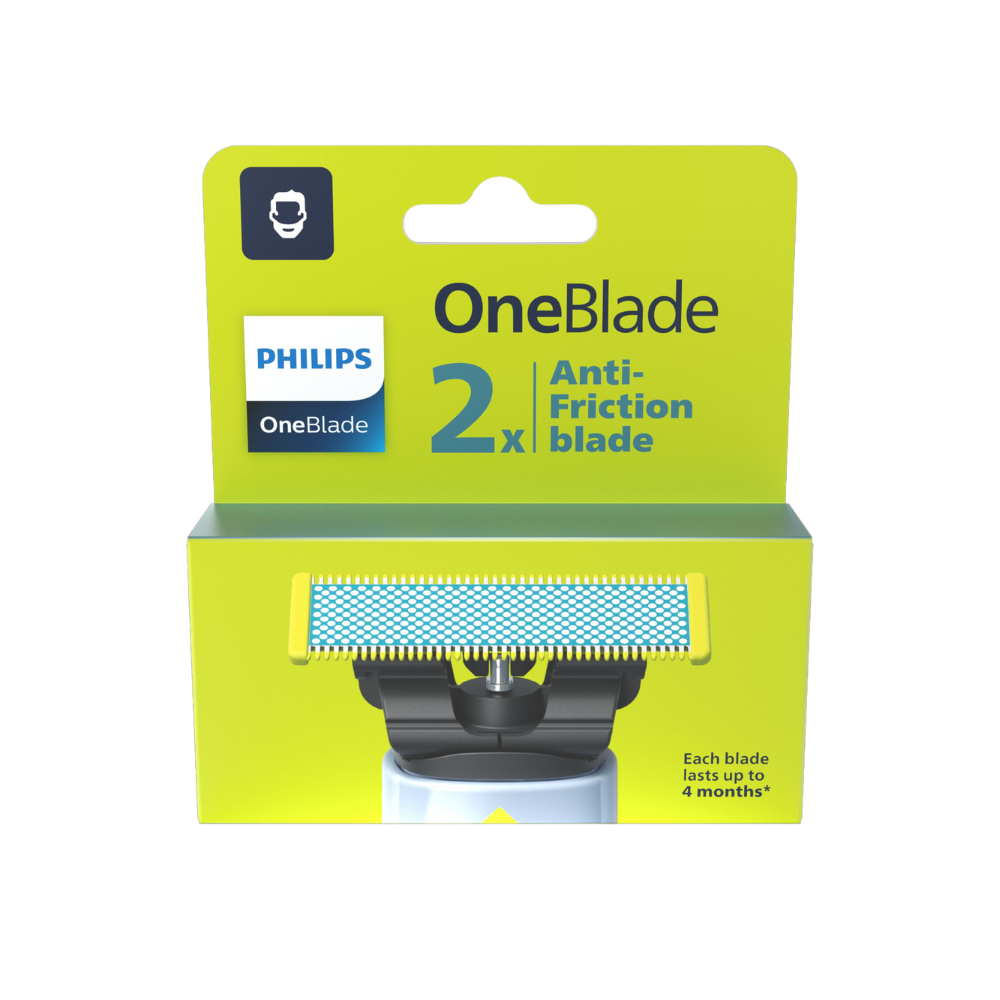Rezerve OneBlade Anti-Friction, pachet de 2 lame, QP225/50, Philips