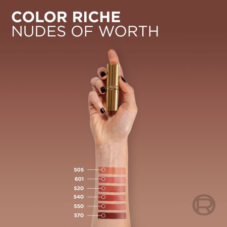 Ruj satinat Color Riche Nudes of Worth, 540 Nu Unstoppable, 4.8 g, Loreal Paris