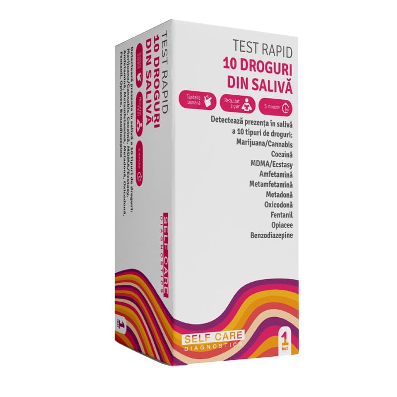 Test rapid 10 droguri din saliva, Self Care