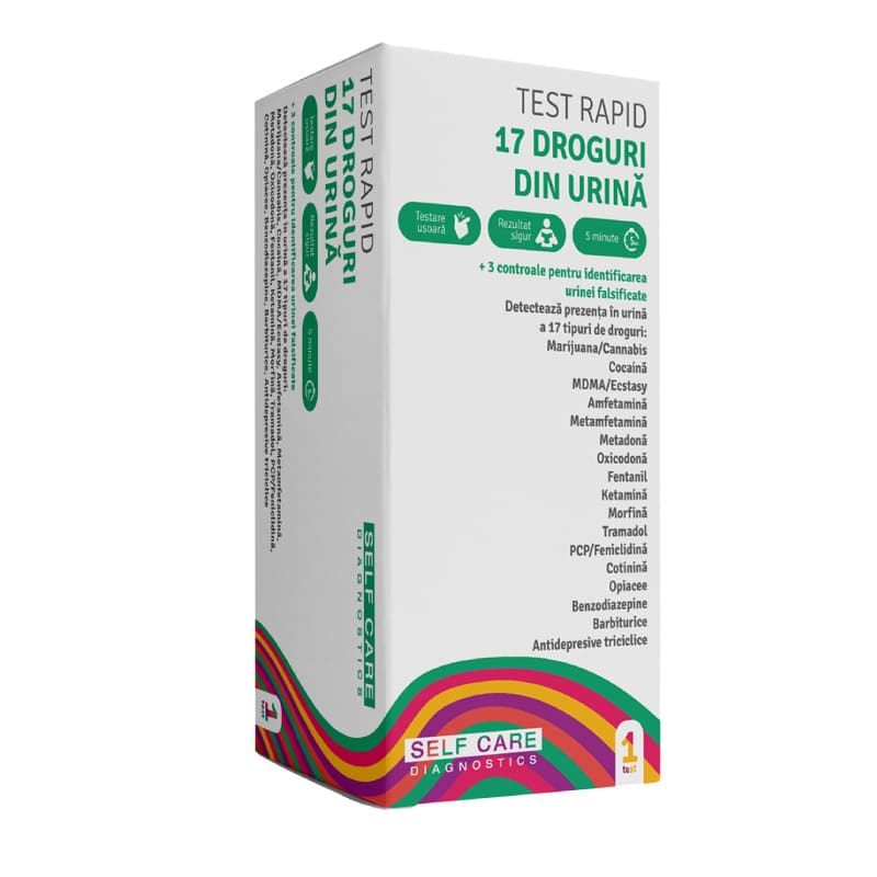 Test rapid 17 droguri din urina, Self Care