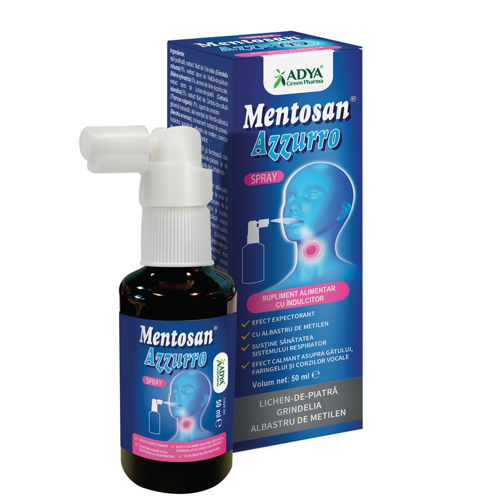 Spray de gat Mentosan Azzuro, 50 ml, Adya Green Pharma