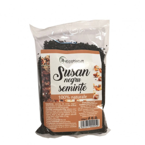 Seminte susan negru, 250 g, EcoNatur