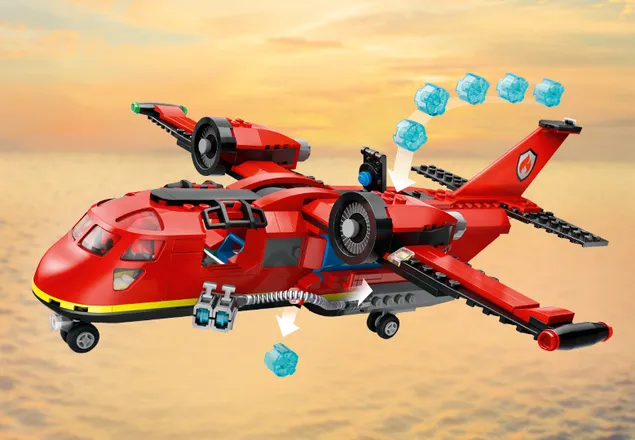 Avion de pompieri, +6 ani, 60413, Lego City