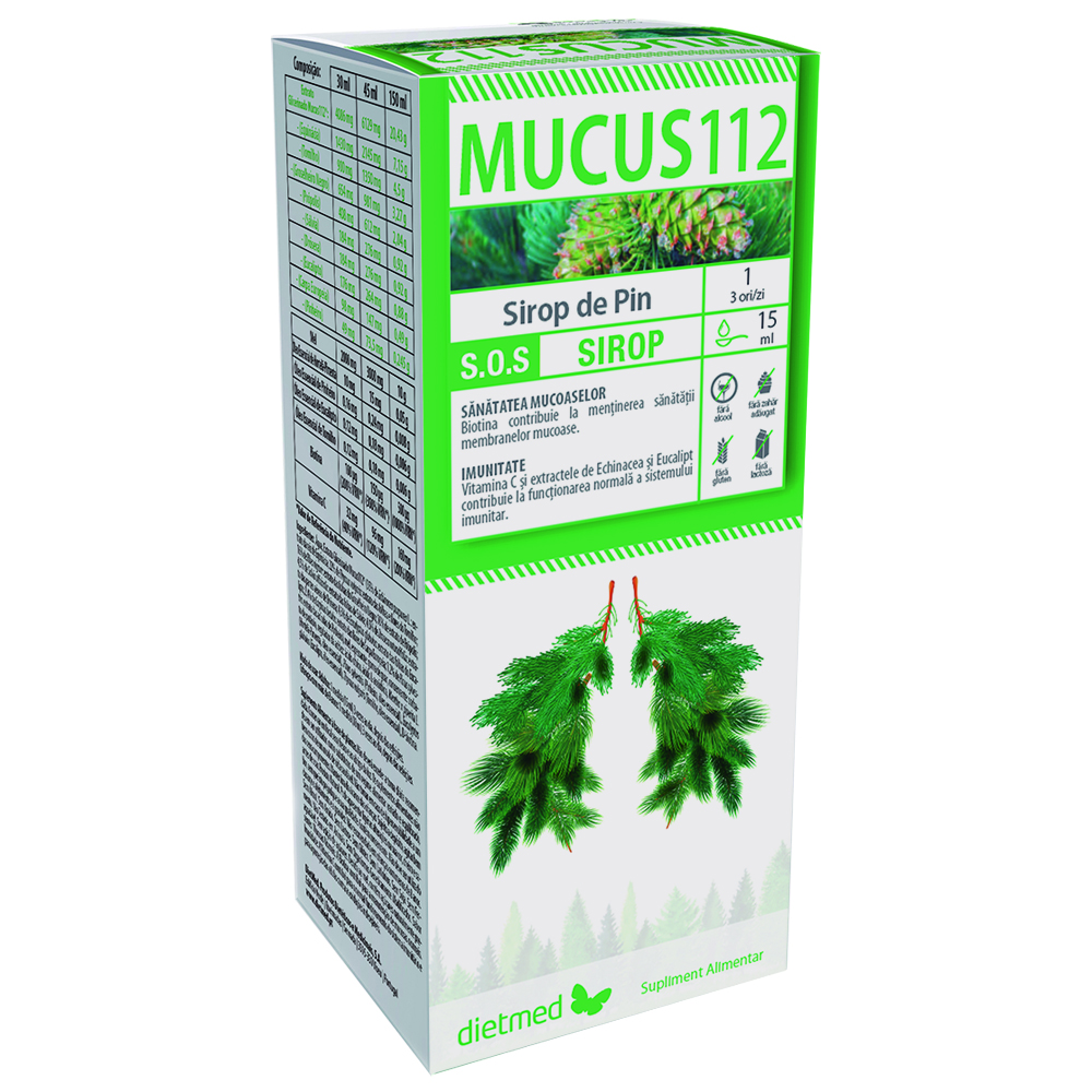 Mucus 112 sirop de pin, 150 ml, Dietmed
