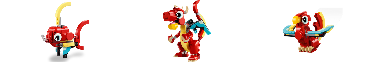 Dragon rosu, +6 ani, 31145, Lego Creator 3 in 1