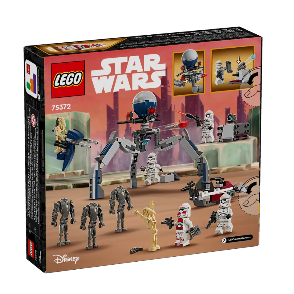 Pachet de lupta Clone Trooper si droid de lupta, 7 ani+, 75372, Lego Star Wars