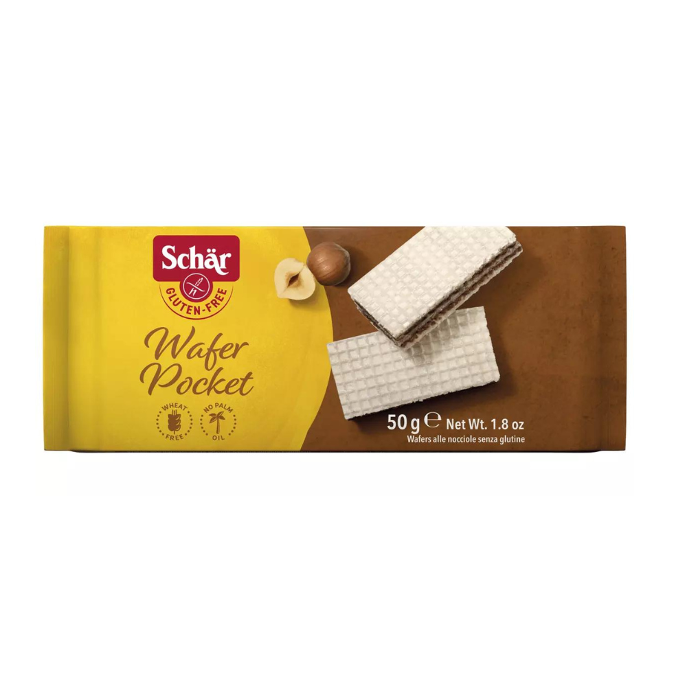 Napolitane cu alune fara gluten Wafer Pocket, 50 g, Schar