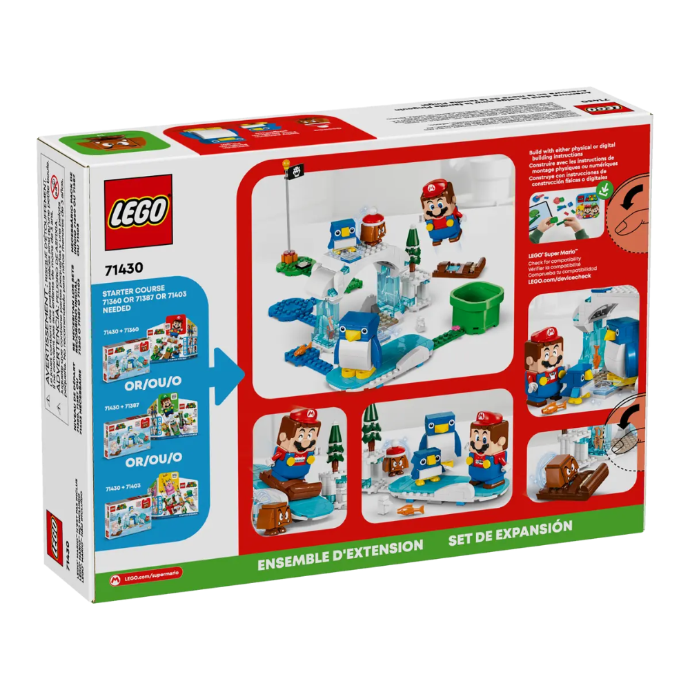 Set de extindere Aventura in zapada a familiei penguin, 7 ani+, 71430, Lego Super Mario