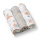 Set 3 scutece textile pentru copii, Gri, Babyono 604676