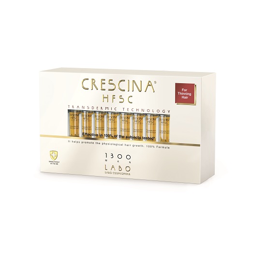 Crescina, Transdermic HFSC 1300 Man, 20 fiole, Labo