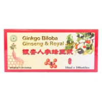 Ginkgo Biloba, Ginseng si Royal Jelly 10 fiole, 10 ml, Sanye