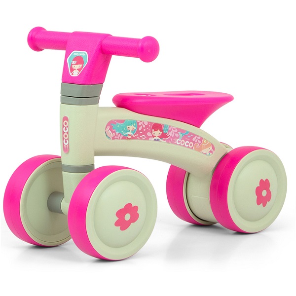 Bicicleta fara pedale Ride On, Coco Pink, Milly Mally