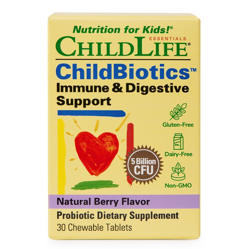 ChildBiotics Immune Digestive Support Childlife Essentials, 30 tablete masticabile, Secom