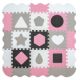 Puzzle din spuma Jolly 3, Pink Grey, 25 piese, Milly Mally 608583