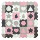Puzzle din spuma Jolly 4, Pink Grey, 36 piese, Milly Mally 608770