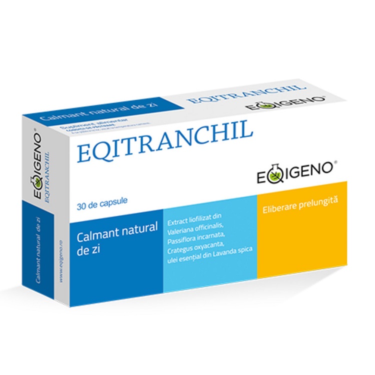 Eqitranchil Calmant natural de zi, 30 capsule, Eqigeno