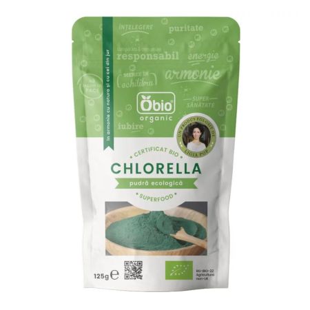 Chlorella pulbere Eco, 125 g, Obio